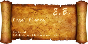 Engel Blanka névjegykártya